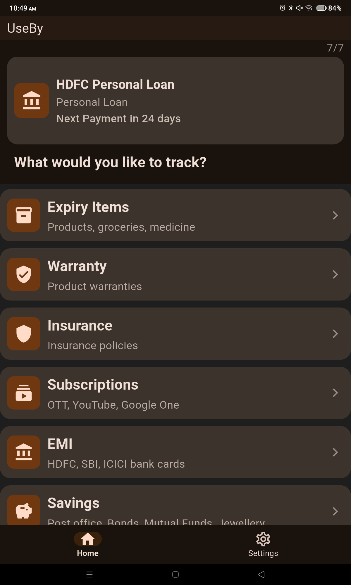UseBy Dashboard